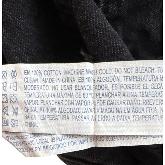 Forever 21 Distressed Black Denim Jacket S - Picture 7 of 9